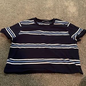brandy melvile cropped t shirt striped